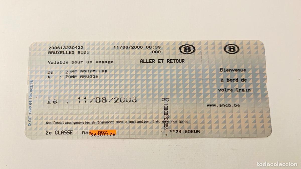 Coleccionismo billetes de transporte: Billete pasaje embarque a&eacute;reo BRUXELLES
