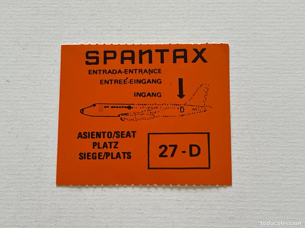 Coleccionismo billetes de transporte: Ticket transporte a&eacute;reo SPANTAX para pasajero