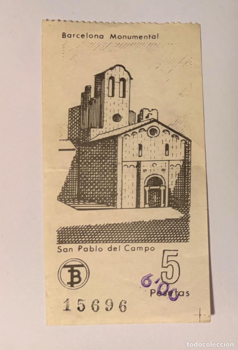 Coleccionismo billetes de transporte: BILLETE TRANVIA BARCELONA A&Ntilde;OS 70 - SERIE BARCELONA MONUMENTAL