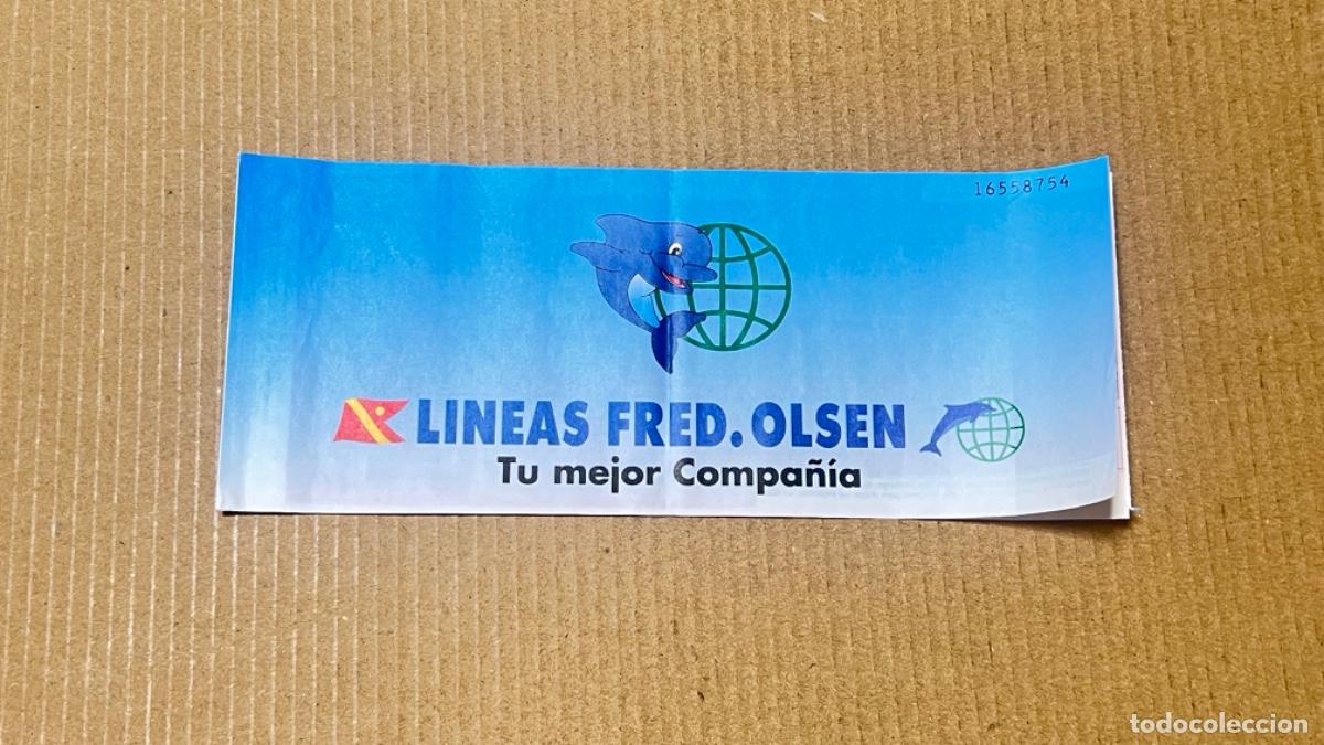 Coleccionismo billetes de transporte: Billete pasajero avi&oacute;n equipaje LINEAS FRED. OLSEN transporte a&eacute;reo