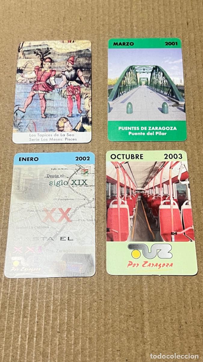 Coleccionismo billetes de transporte: 4 Billetes pasajero transporte bonob&uacute;s tarjetas de viajero bono es ZARAGOZA