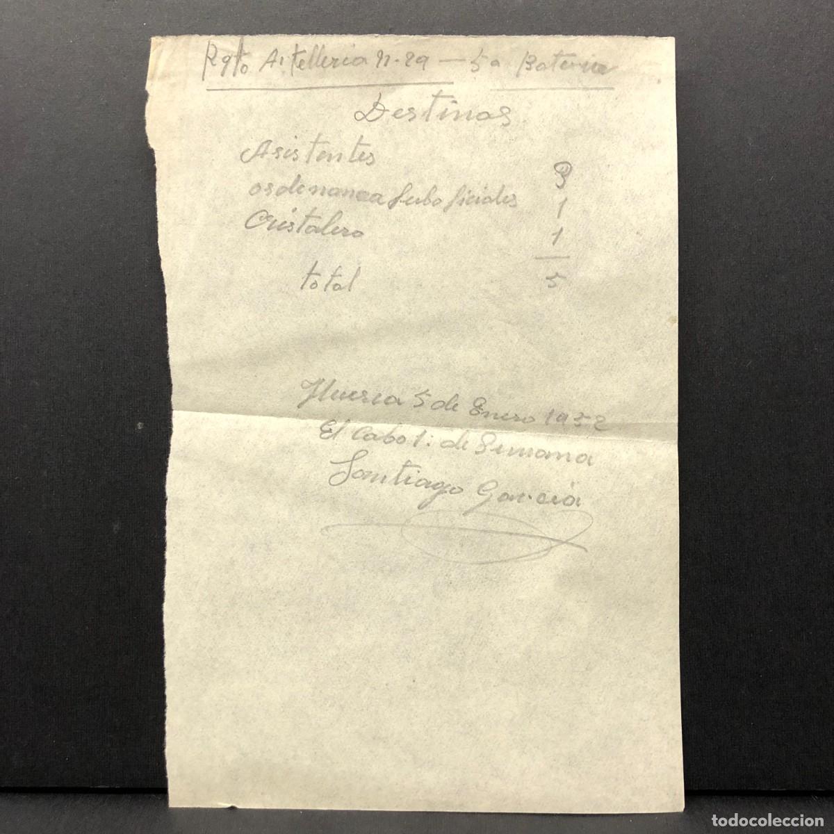 Coleccionismo billetes de transporte: REGIMIENTO ARTILLERIA DE MONTA&Ntilde;A NUM. 29 - HUESCA - DESTINOS - DOCUMENTO MILITAR / 515