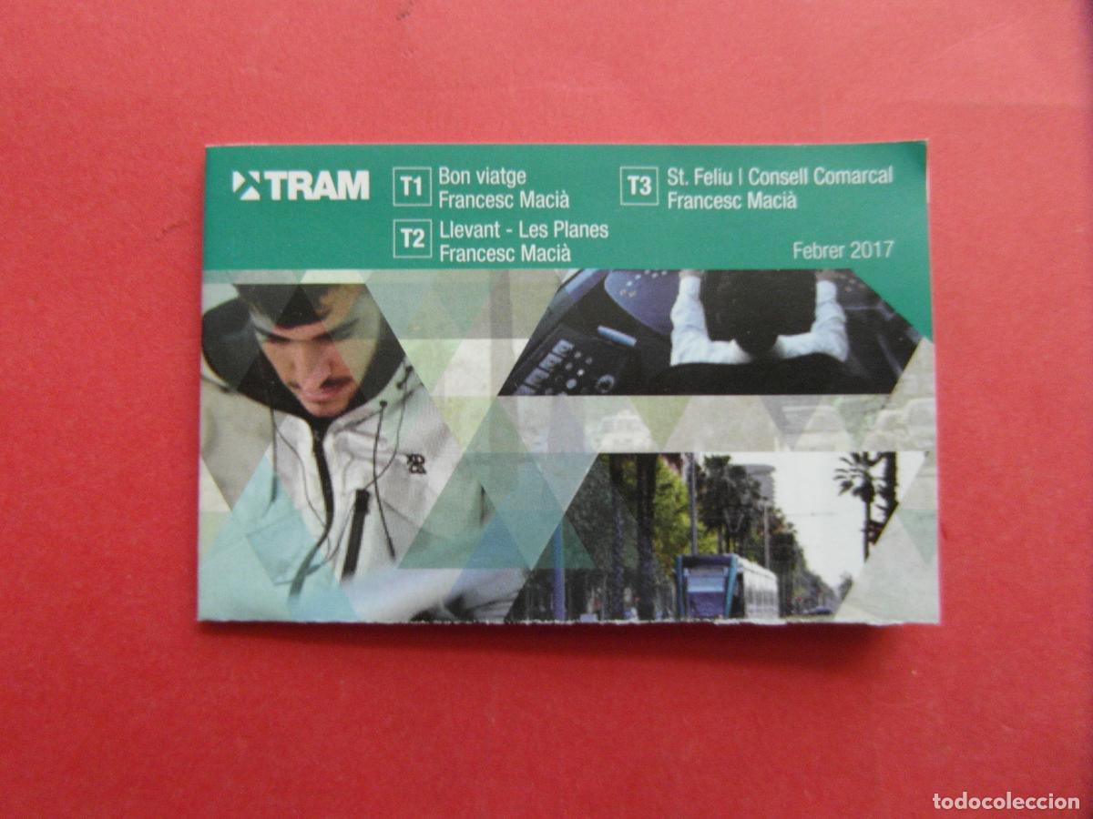 Coleccionismo billetes de transporte: PLANO TRANVIA DE BARCELONA TRAM FEBRERO 2017 LINEAS T4 T5 T6
