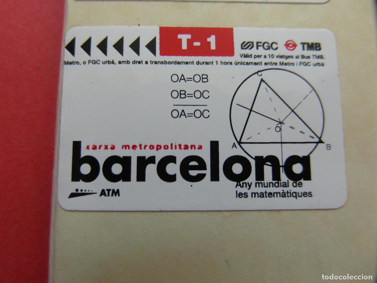 Coleccionismo billetes de transporte: PEGATINA ADHESIVO SIN USAR MUESTRA ANTIGUA TARJETA T-1 BARCELONA - COLECCION TRANSPORTE