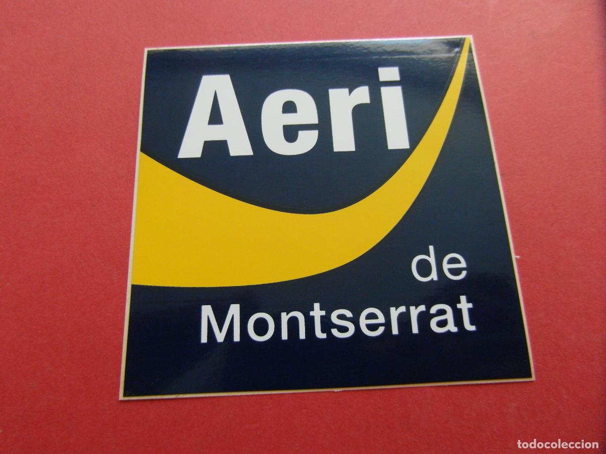 Collectables Transport Tickets: PEGATINA ADHESIVO SIN USAR AEREO DE MONTSERRAT COLECCION TRANSPORTE