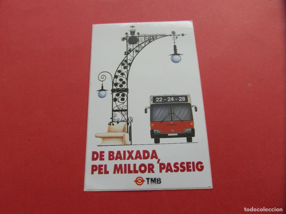 Coleccionismo billetes de transporte: PEGATINA ADHESIVO SIN USAR BARCELONA PASEO DE GRACIA METRO AUTOBUS TMB - COL. TRASNPORTE