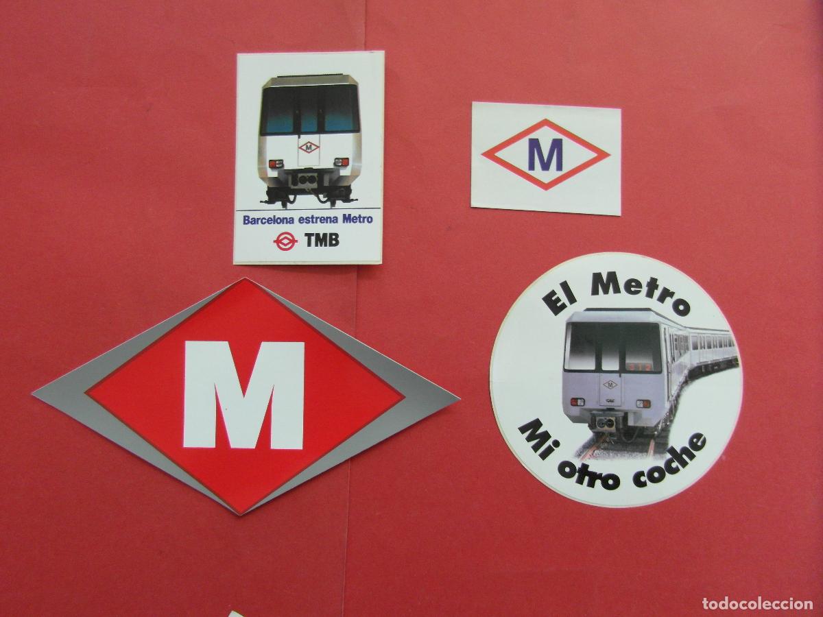 Coleccionismo billetes de transporte: PEGATINA ADHESIVO SIN USAR BARCELONA LOTE 4 METRO AUTOBUS TMB - COL. TRASNPORTE
