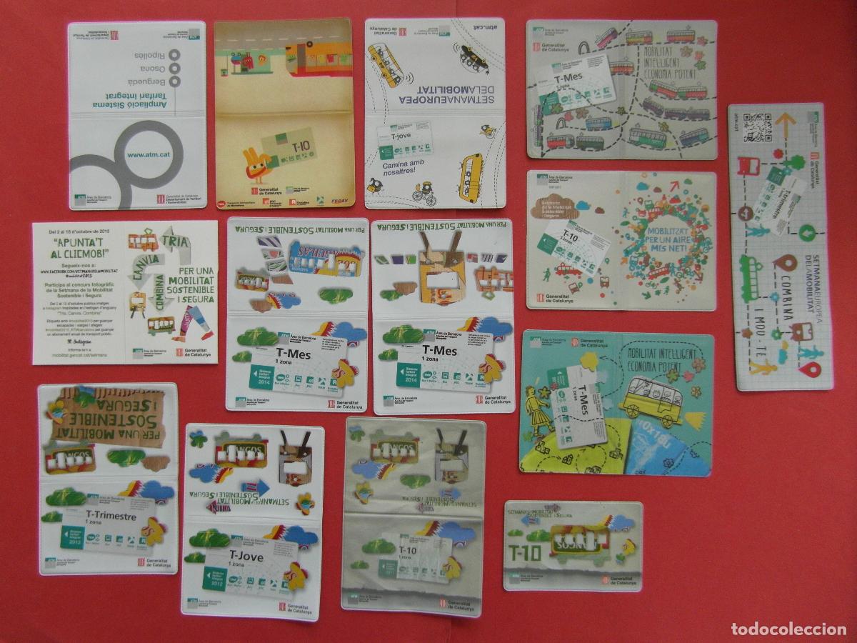 Coleccionismo billetes de transporte: LOTE 14 DIFERENTES PORTA TARJETAS DE TRANSPORTE - BARCELONA TMB ATM FGC COL. TRANSPORTE