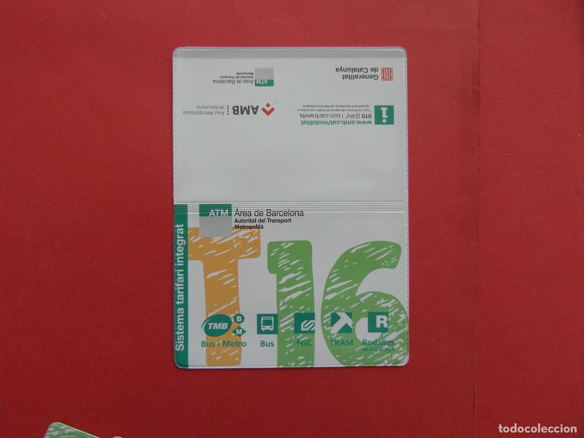 Coleccionismo billetes de transporte: PORTA TARJETAS DE TRANSPORTE T-16 - BARCELONA TMB ATM FGC AMB COL. TRANSPORTE