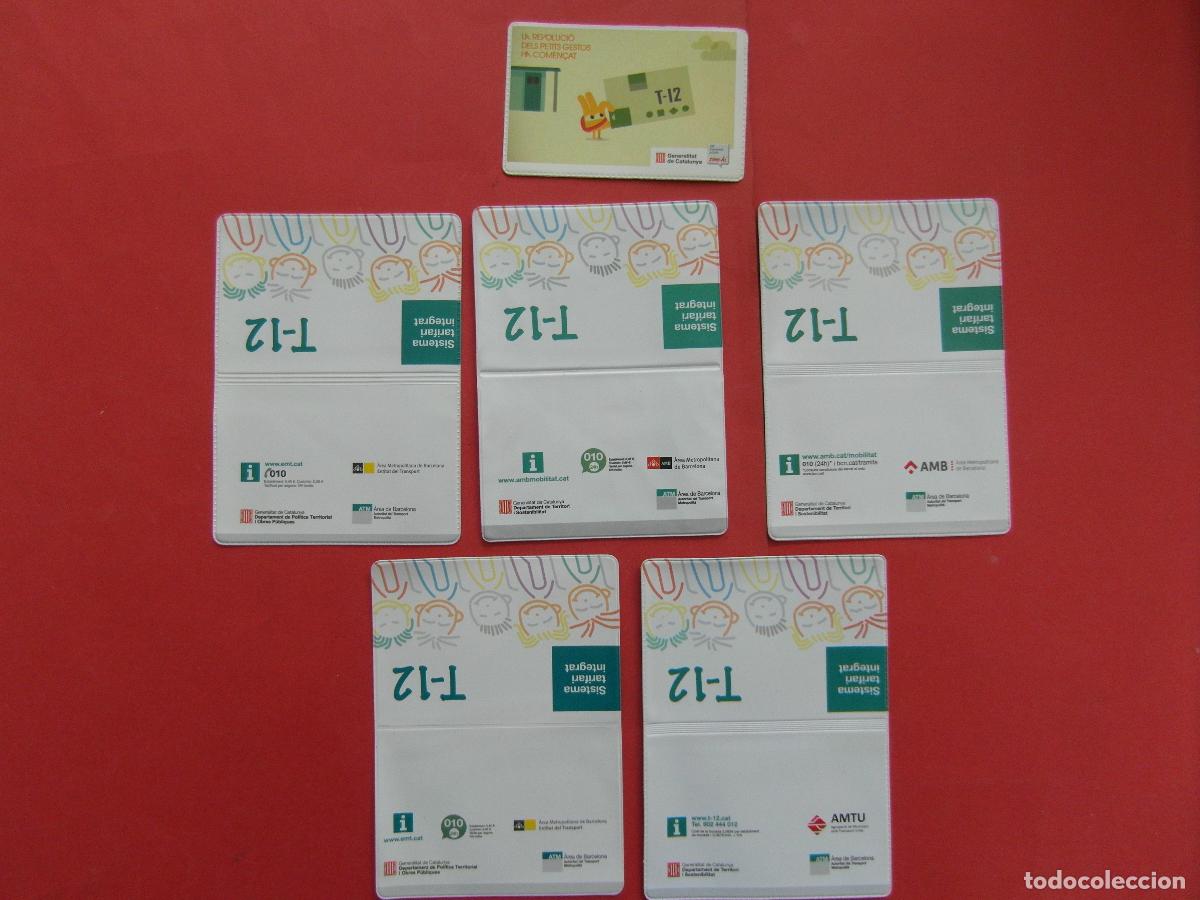 Coleccionismo billetes de transporte: LOTE 6 DIFERENTES PORTA TARJETAS DE TRANSPORTE T-12 - BARCELONA TMB ATM FGC AMB COL. TRANSPORTE