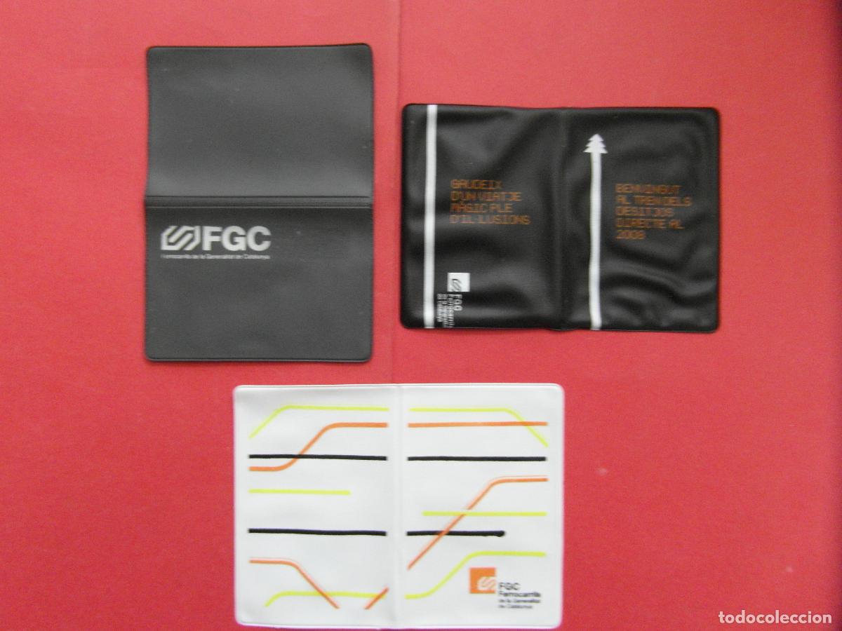 Coleccionismo billetes de transporte: LOTE 3 DIFERENTES PORTA TARJETA DE TRANSPORTE FERROCARRILES GENERALITAT - BARCELONA TMB ATM FGC AMB