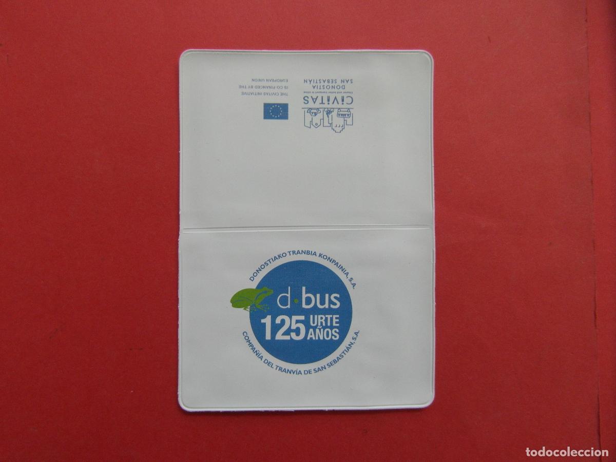 Coleccionismo billetes de transporte: PORTA TARJETA DE TRANSPORTE 125 A&Ntilde;OS DBUS SAN SEBASTIAN - BARCELONA TMB ATM FGC AMB