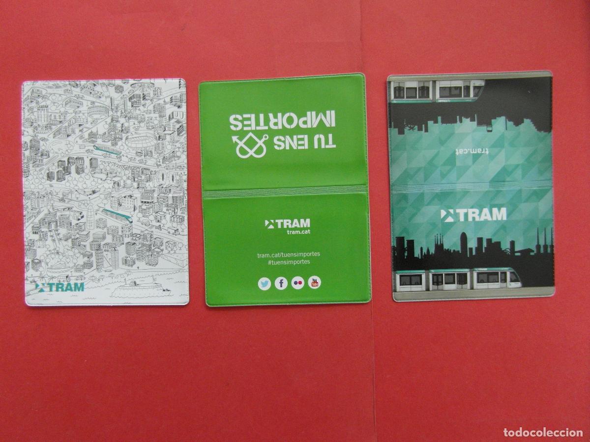 Coleccionismo billetes de transporte: LOTE 3 DIFERENTES PORTA TARJETA DE TRANSPORTE TRAM TRANVIA - BARCELONA TMB ATM FGC AMB
