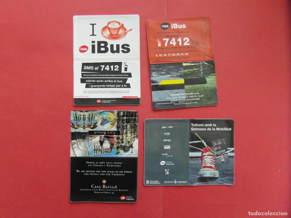 Coleccionismo billetes de transporte: LOTE 4 DIFERENTES PORTA TARJETA DE TRANSPORTE TMB - BARCELONA TMB ATM FGC AMB