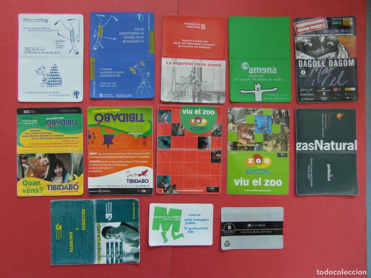 Coleccionismo billetes de transporte: LOTE 13 DIFERENTES PORTA TARJETA DE TRANSPORTE TMB ZOO TIBIDABO VER FOTOS- BARCELONA TMB ATM FGC AMB