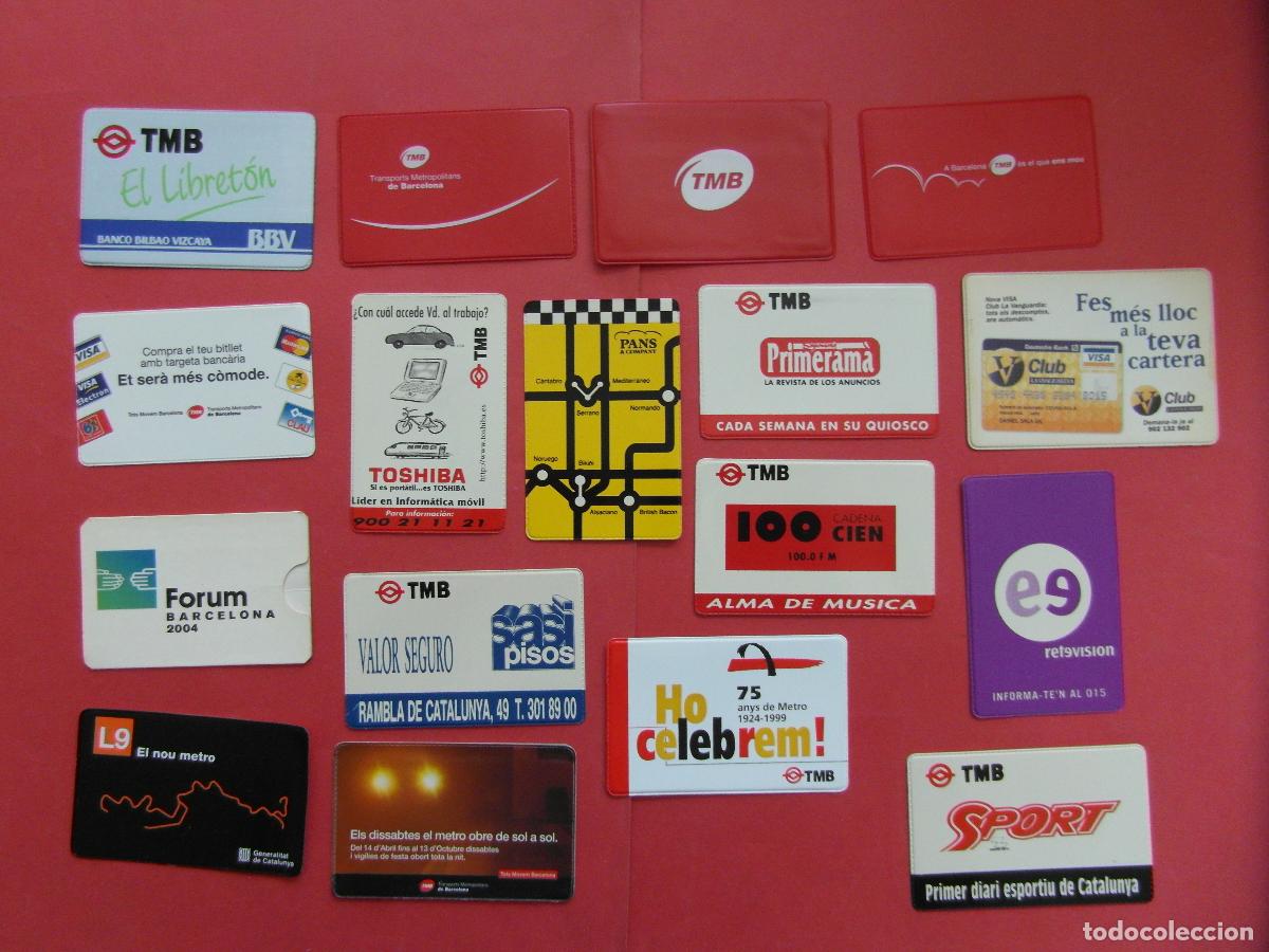 Coleccionismo billetes de transporte: LOTE 17 DIFERENTES PORTA TARJETA DE TRANSPORTE TMB VER FOTOS- BARCELONA TMB ATM FGC AMB