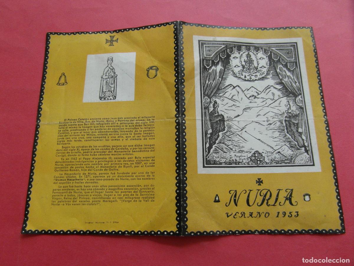 Coleccionismo billetes de transporte: CREMALLERA RIBES NURIA VERANO 1953 CARALPS RIBAS FERROCARRILES GENERALITAT QUERALBS RIBES FRESER