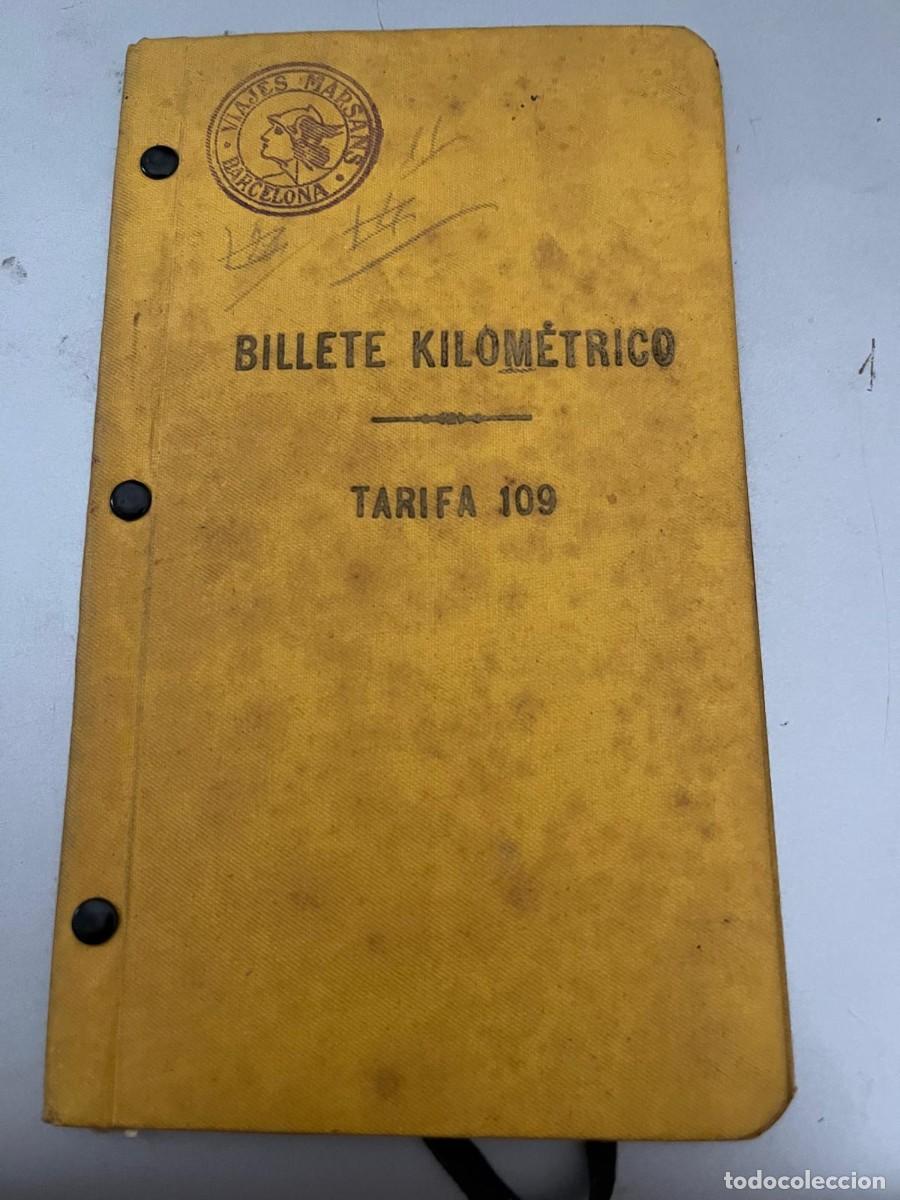 Coleccionismo billetes de transporte: billete kilom&eacute;trico tarifa 109 Barcelona 1925