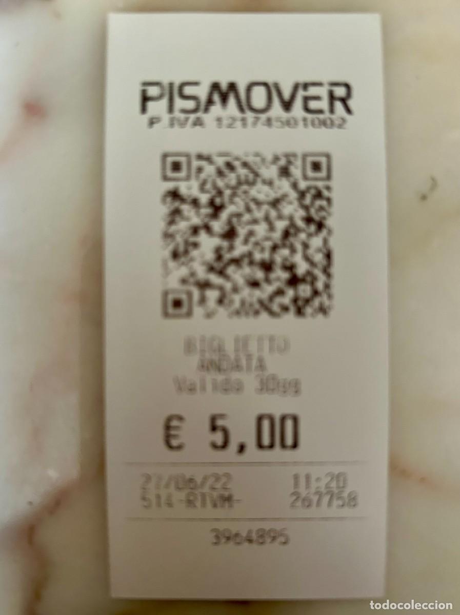 Coleccionismo billetes de transporte: BILLETE PISAMOVER PISA AIRPORT - RAILWAY STATION SHUTTLE 2022