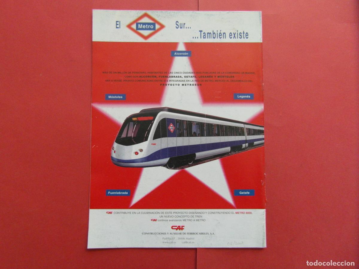 Coleccionismo billetes de transporte: PUBLICIDAD 2000 - REF: PUBTREN01 - CAF METRO MADRID - RENFE TREN FERROCARRIL LOCOMOTORA
