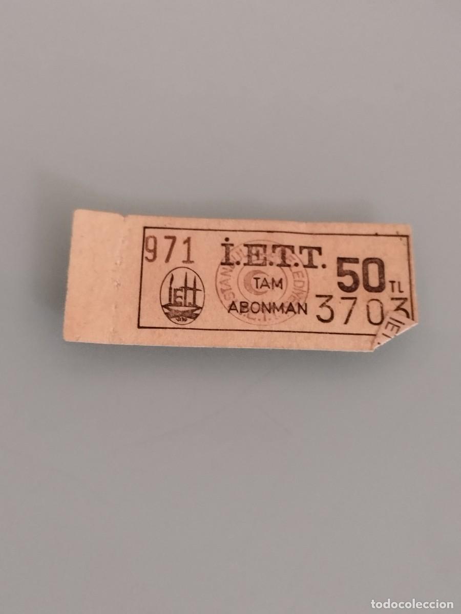 Coleccionismo billetes de transporte: Antiguo billete de autob&uacute;s, pertenece a la empresa IETT de Estambul.