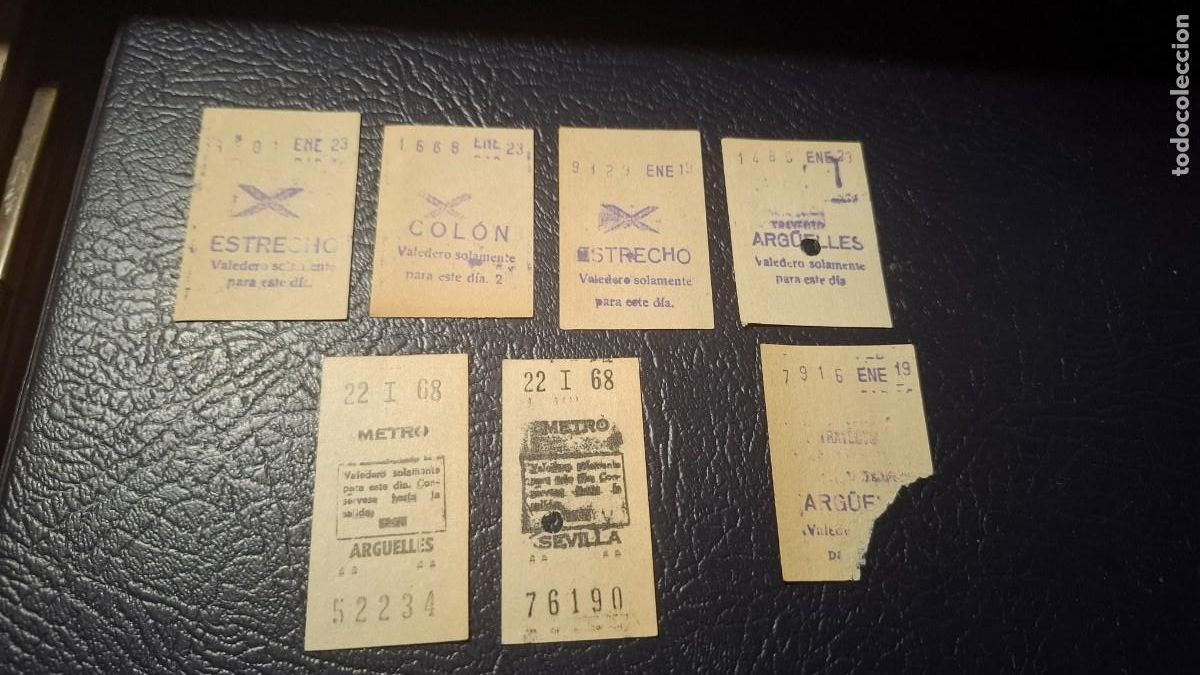 Coleccionismo billetes de transporte: Billetes metro, estrecho, colon, arguelles, sevilla
