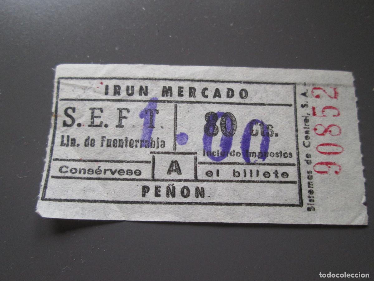 Coleccionismo billetes de transporte: BILLETE AUTOBUS LIN. DE FUENTERRABIA - IRUN MERCADO
