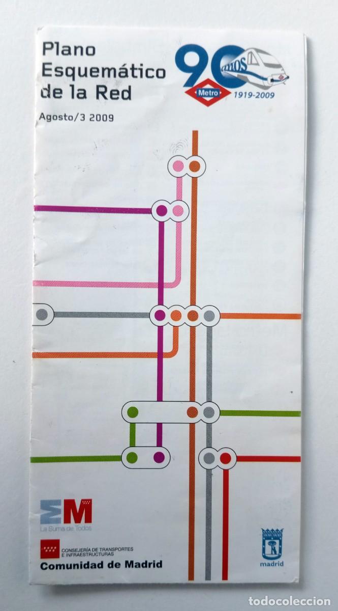 Coleccionismo billetes de transporte: PLANO/GU&Iacute;A DEL METRO DE MADRID (A&Ntilde;O 2009)