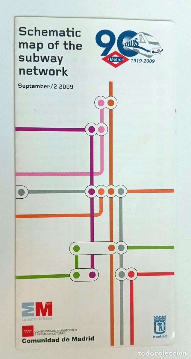 Coleccionismo billetes de transporte: PLANO/GU&Iacute;A DEL METRO DE MADRID (2009) EN INGL&Eacute;S
