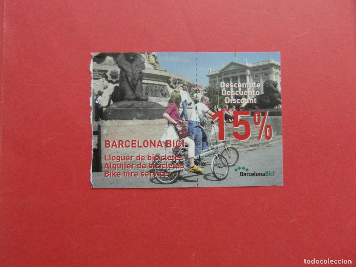 Coleccionismo billetes de transporte: REF: BCN100 - COL. BARCELONA 1 VALE DESCUENTO BARCELONA BICI -LEEINT