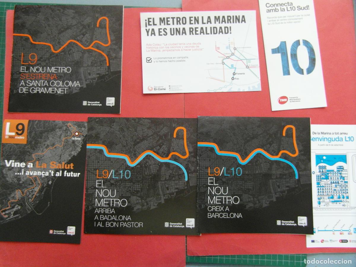 Coleccionismo billetes de transporte: REF: BCN100 - COL. BARCELONA METRO HISTORIA 7 FOLLETOS LINEA 10 L10 DIFERENTES -LEEINT