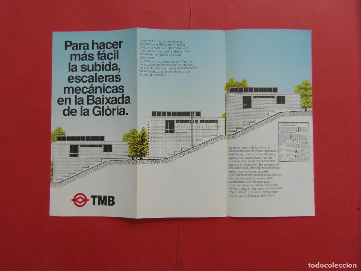 Coleccionismo billetes de transporte: REF: BCN100 - COL. BARCELONA METRO 1 FOLLETOS HISTORICOS ESCALERAS MECANICAS GLORIAS -LEEINT