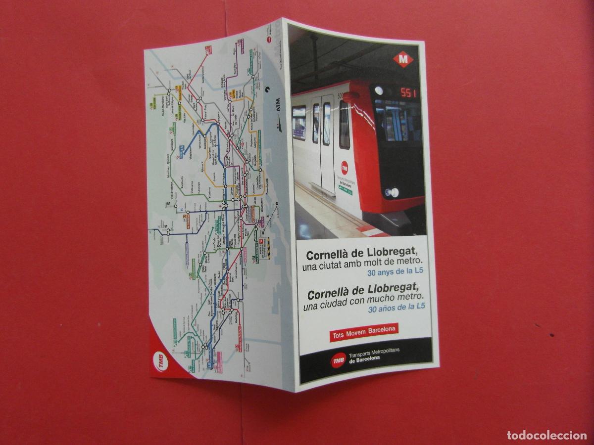 Coleccionismo billetes de transporte: REF: BCN100 - COL. BARCELONA METRO 1 FOLLETOS HISTORICOS 30 A&Ntilde;OS LINEA 5 EN CORNELLA -LEEINT