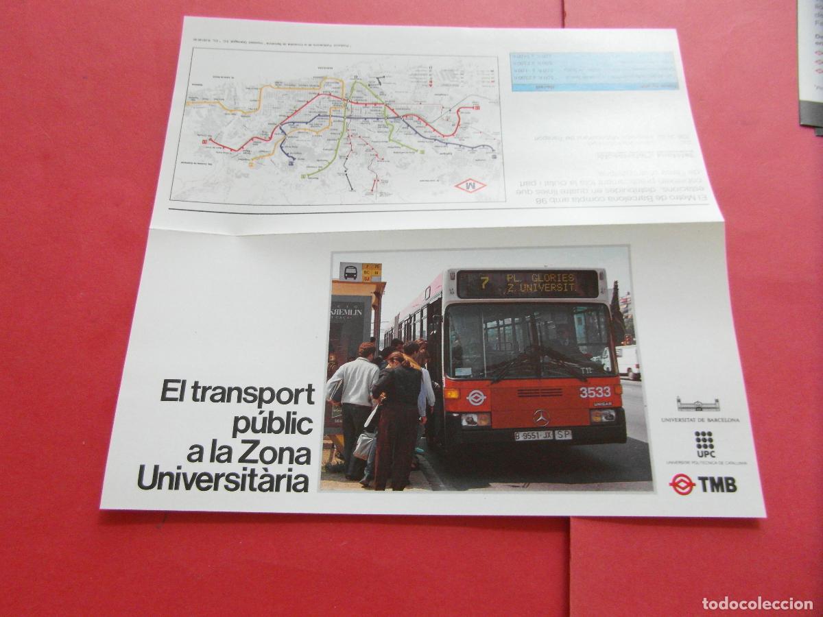 Coleccionismo billetes de transporte: REF: BCN100 - COL. BARCELONA 1 FOLLETO HISTORICO TRANSPORTES EN ZONA UNIVERSITARIA -LEEINT