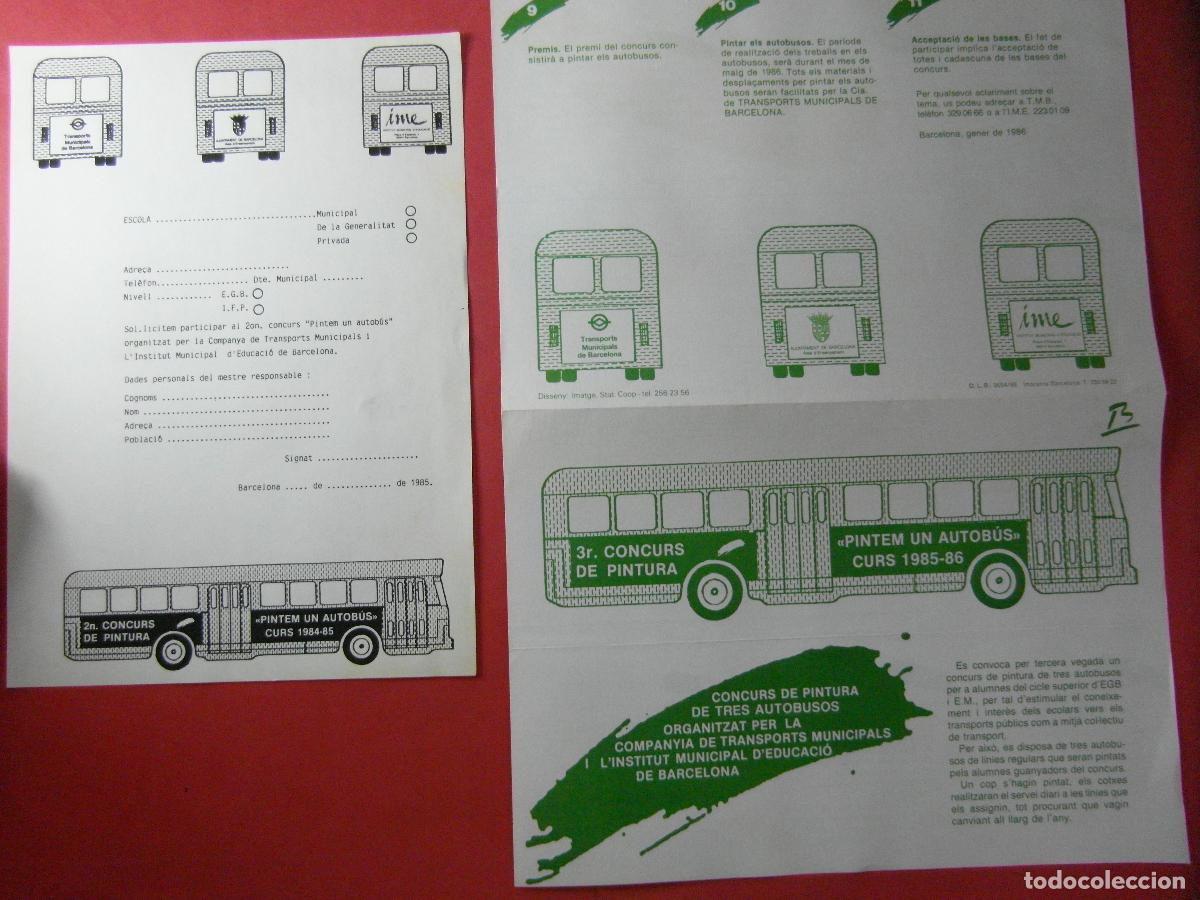 Coleccionismo billetes de transporte: REF: BCN100 - COL. BARCELONA PINTA UN AUTOBUS CURSO 1985-86 Y 1984 -85 - LEEINT