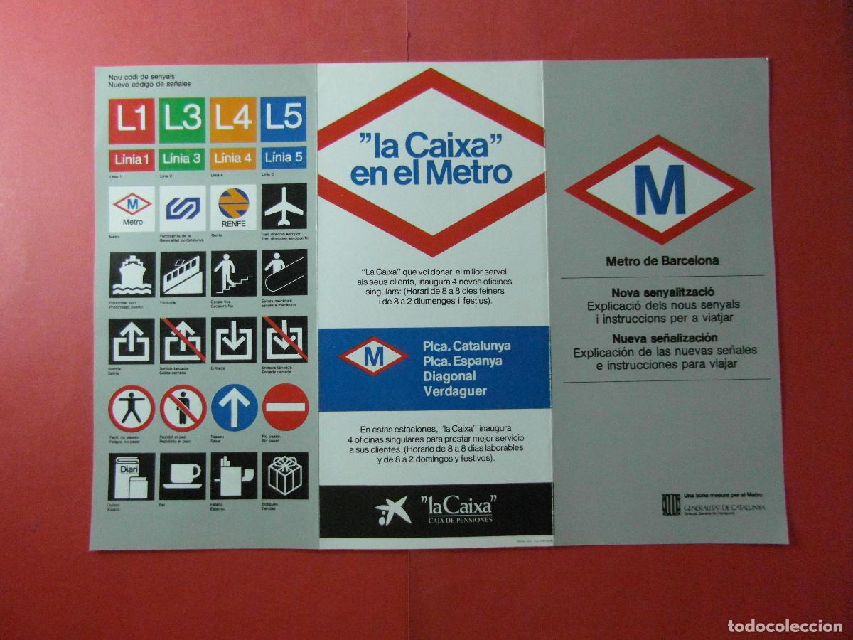 Coleccionismo billetes de transporte: REF: BCN100 - COL. BARCELONA METRO NUEVA SE&Ntilde;ALIZACION E INSTRUCCIONES VIAJAR -LEEINT
