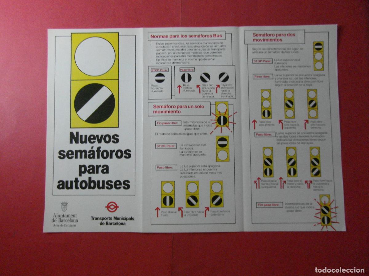 Coleccionismo billetes de transporte: REF: BCN100 - COL. BARCELONA AUTOBUS NUEVOS SEMAFOROS -LEEINT