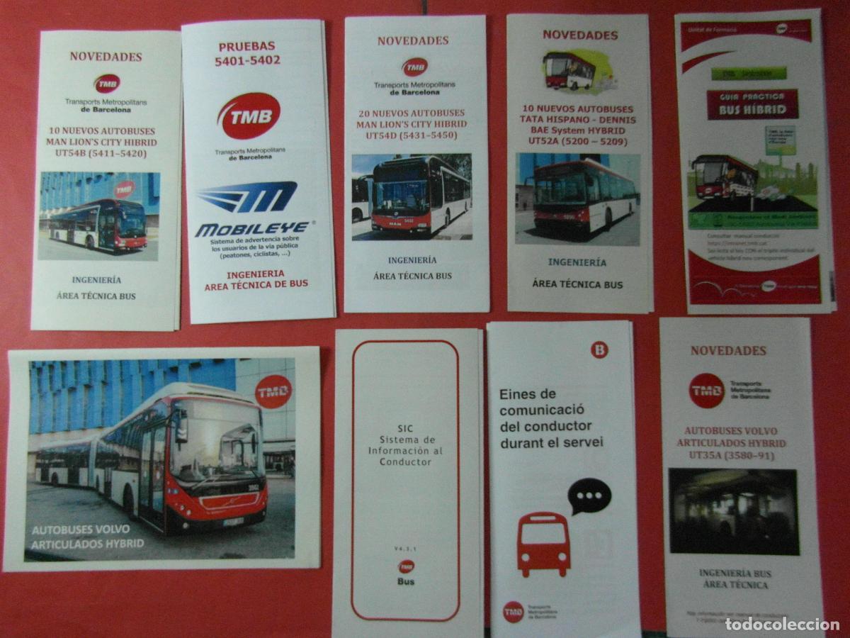 Coleccionismo billetes de transporte: REF: BCN100 - COL. BARCELONA 9 FOLLETOS DIFERENTES NUEVOS AUTOBUSES -LEEINT