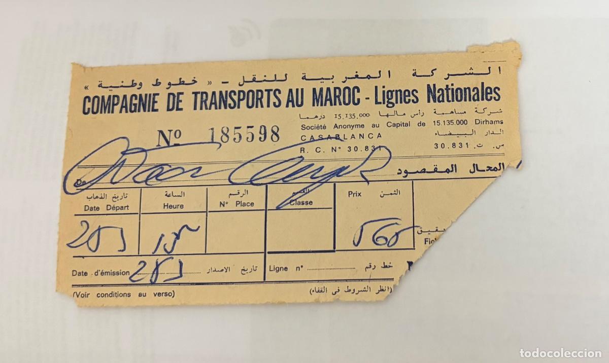 Coleccionismo billetes de transporte: ANTIGUO BILLETE COMPA&Ntilde;&Iacute;A DE TRANSPORTES DE MARRUECOS