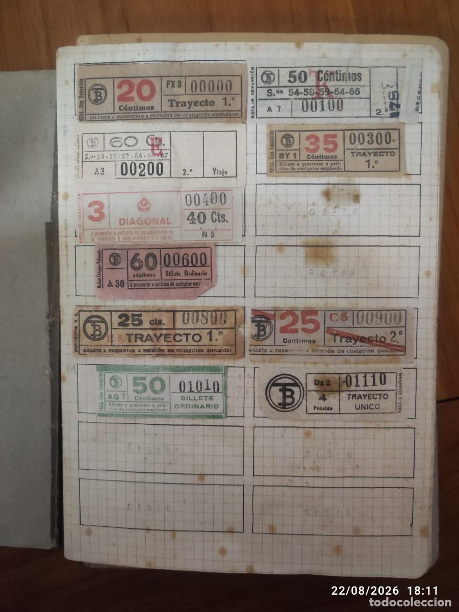 Coleccionismo billetes de transporte: 529 capicuas de papel no repetidos de transporte urbano nacional antiguo