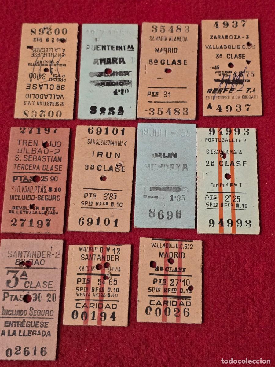 Coleccionismo billetes de transporte: LOTE BILLETES DE TREN