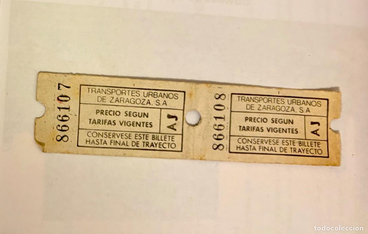 Coleccionismo billetes de transporte: ANTIGUO BILLETE TRANSPORTES URBANOS DE ZARAGOZA S.A.