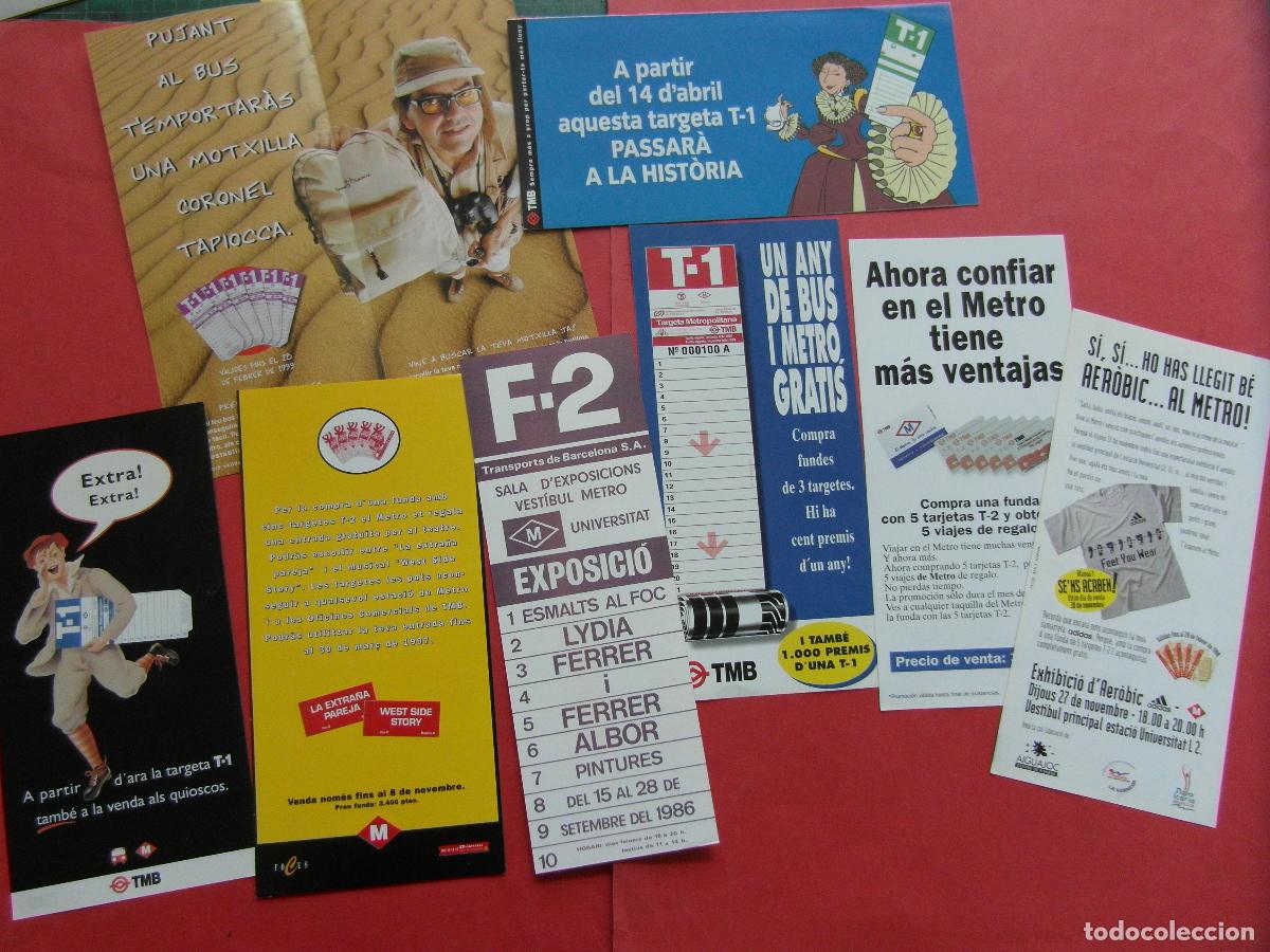 Coleccionismo billetes de transporte: REF: BCN100 - COL. BARCELONA 8 FOLLETO TRANSPORTES TARJETA RESISTIVAS MAGNETICAS ANTIGUAS -LEEINT