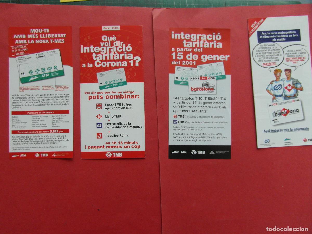 Coleccionismo billetes de transporte: REF: BCN100 - COL. BARCELONA 4 FOLLETO TRANSPORTES TARJETA MAGNETICAS ANTIGUAS -LEEINT