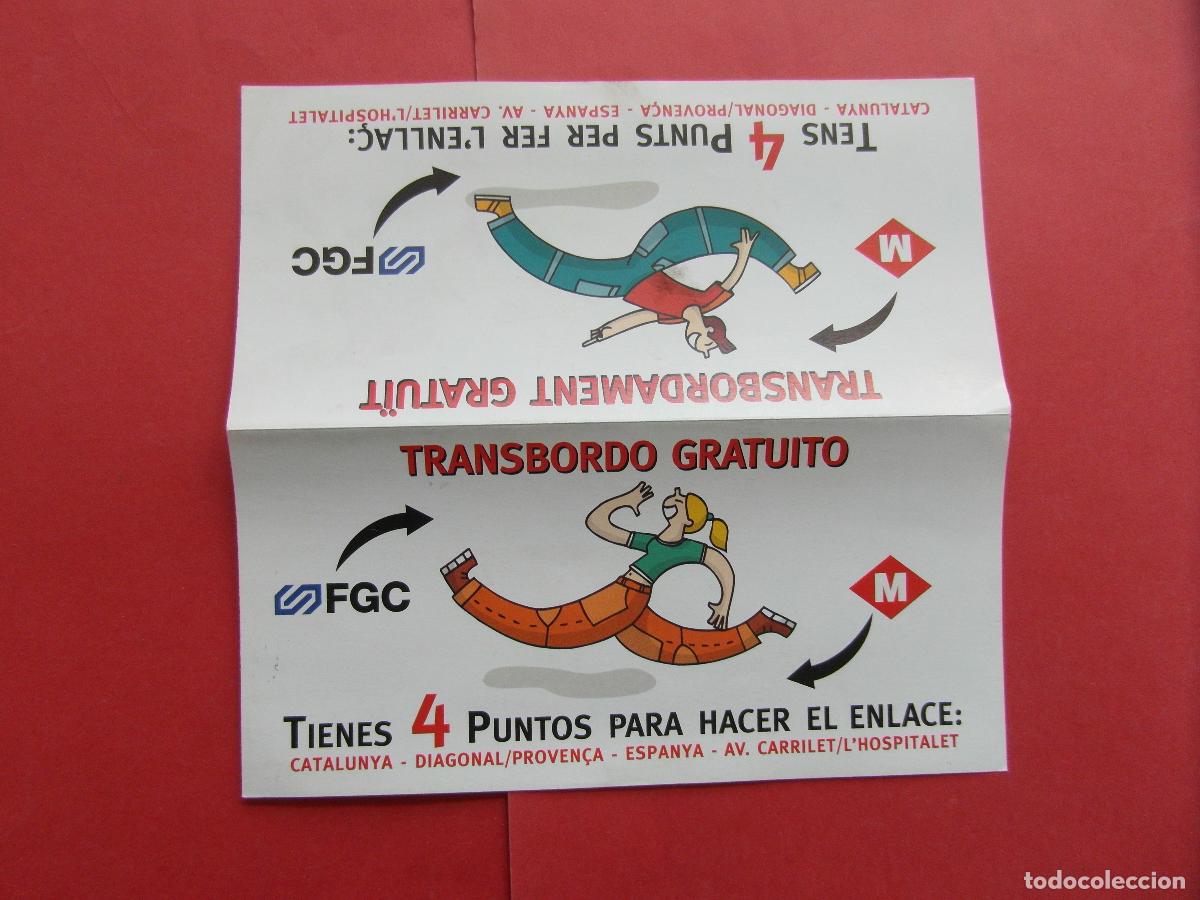 Coleccionismo billetes de transporte: REF: BCN100 - COL. BARCELONA FOLLETO TRANSPORTES METRO FGC FERROCARRIL TRANSBORDOS -LEEINT