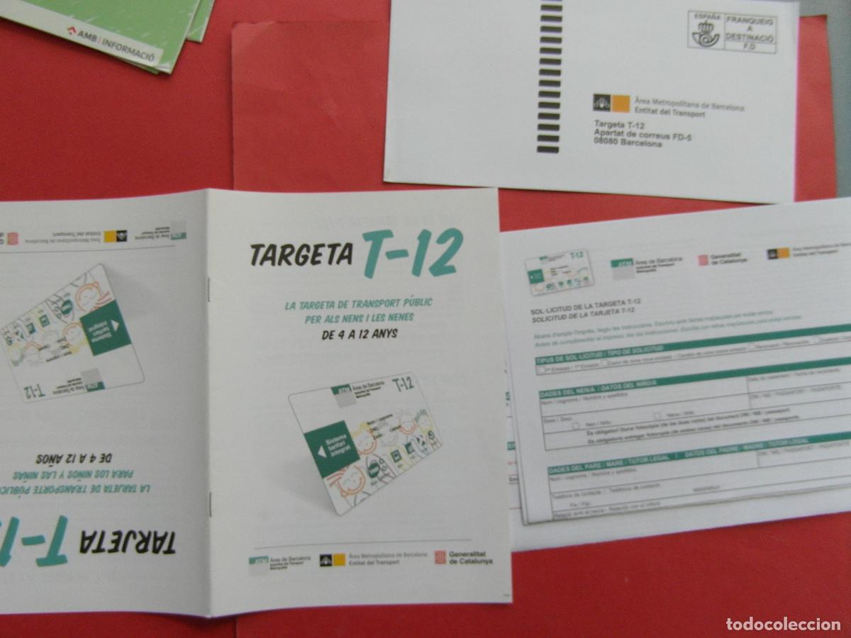 Coleccionismo billetes de transporte: REF: BCN100 - COL. BARCELONA FOLLETO SOLICITUD TARJETA T-12 DE 4 A 12 A&Ntilde;OS-LEEINT