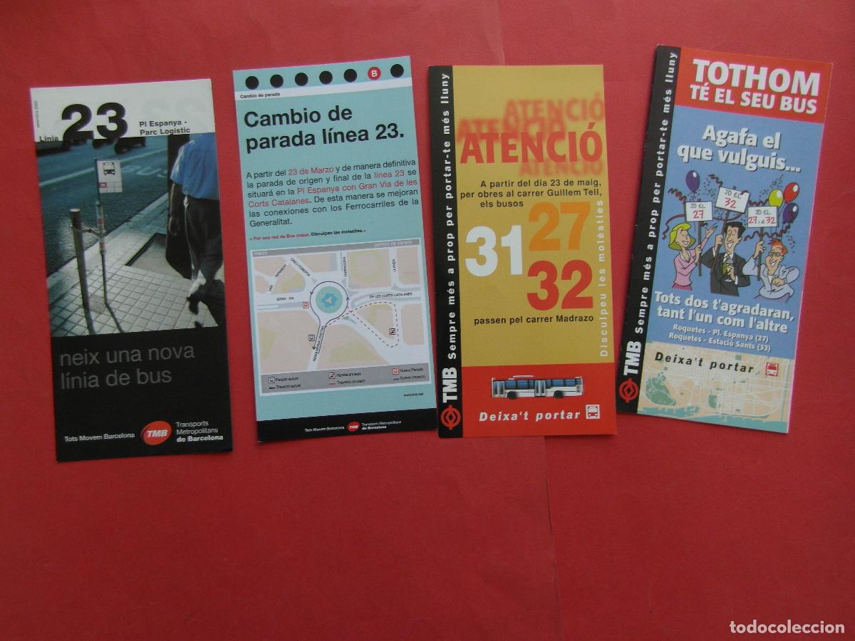Coleccionismo billetes de transporte: REF: BCN100 - COL. BARCELONA AUTOBUSES 4 TRIPTICO LINEA 31 27 32 23 PLANO PARADAS HORARIO LEEINT