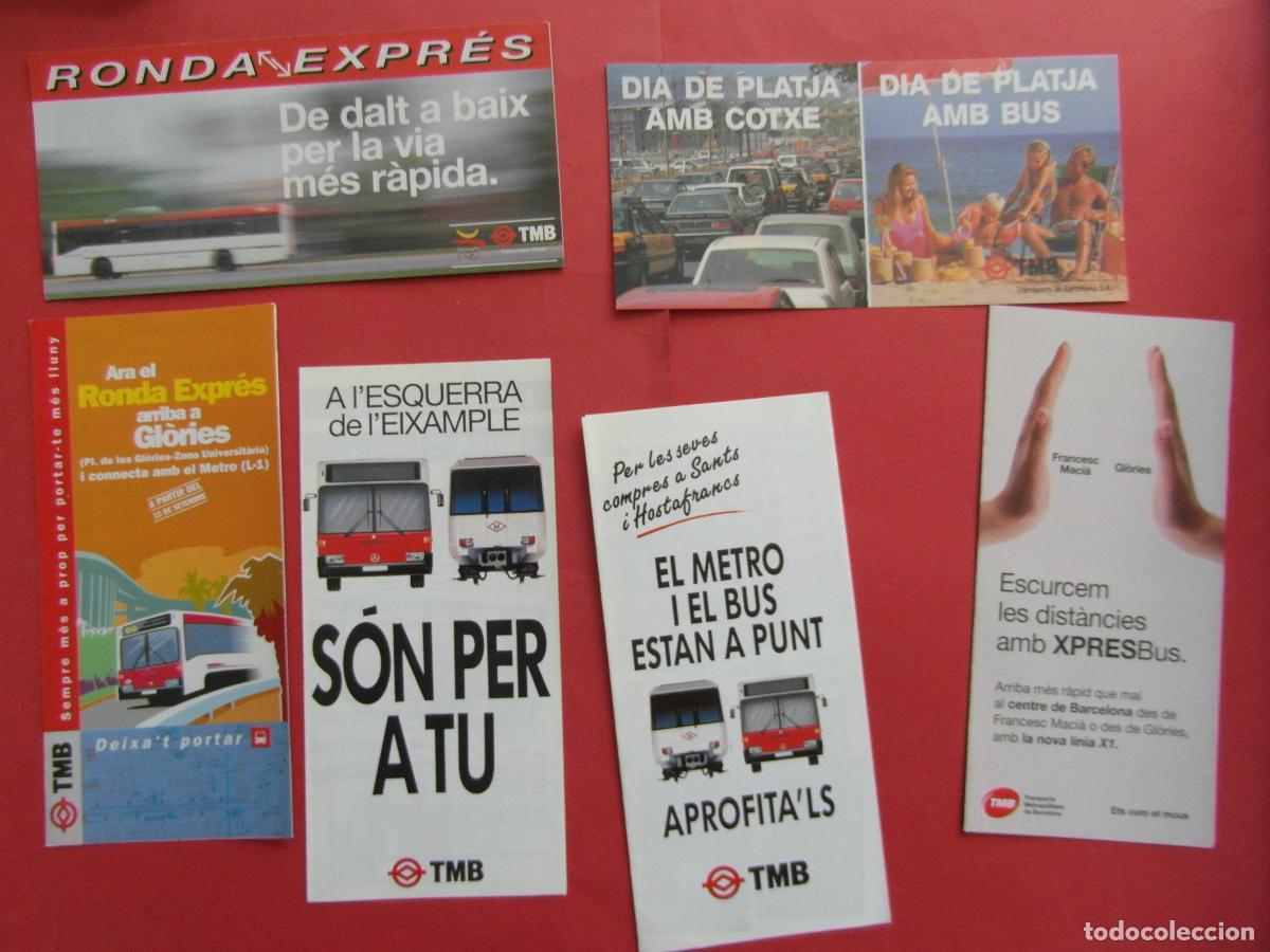 Coleccionismo billetes de transporte: REF: BCN100 - COL. BARCELONA AUTOBUSES 6 TRIPTICO RONDA EXPRESS XPRESS ETC.PLANO PARADAS HORARIO LEE