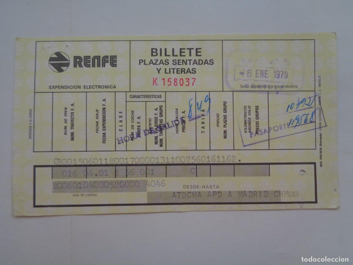 Coleccionismo billetes de transporte: RED NAL. FERROCARRILES ESPA&Ntilde;OLES, RENFE: BILLETE PLAZAS SENTADAS Y LITERAS. SEVILLA - MADRID, 1970