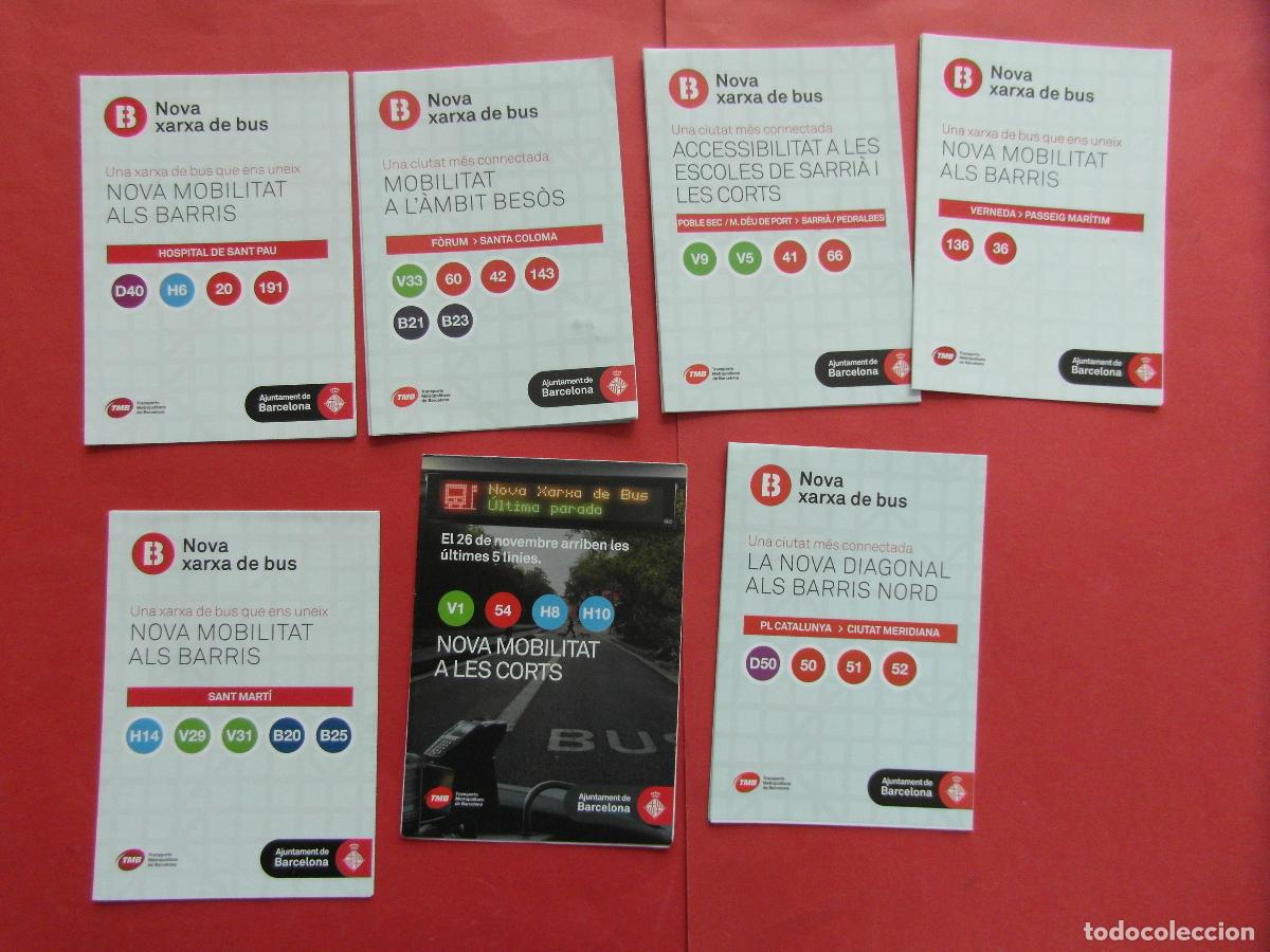 Collectionnisme Billets de transport: REF: BCN100 - COL. BARCELONA AUTOBUSES 7 TRIPTICO NUEVA RED VER LINEAS FOT PLANO PARADAS HORARIO LEE